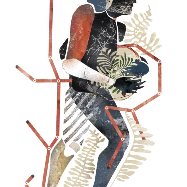 Primeros bocetos para la ilustración general